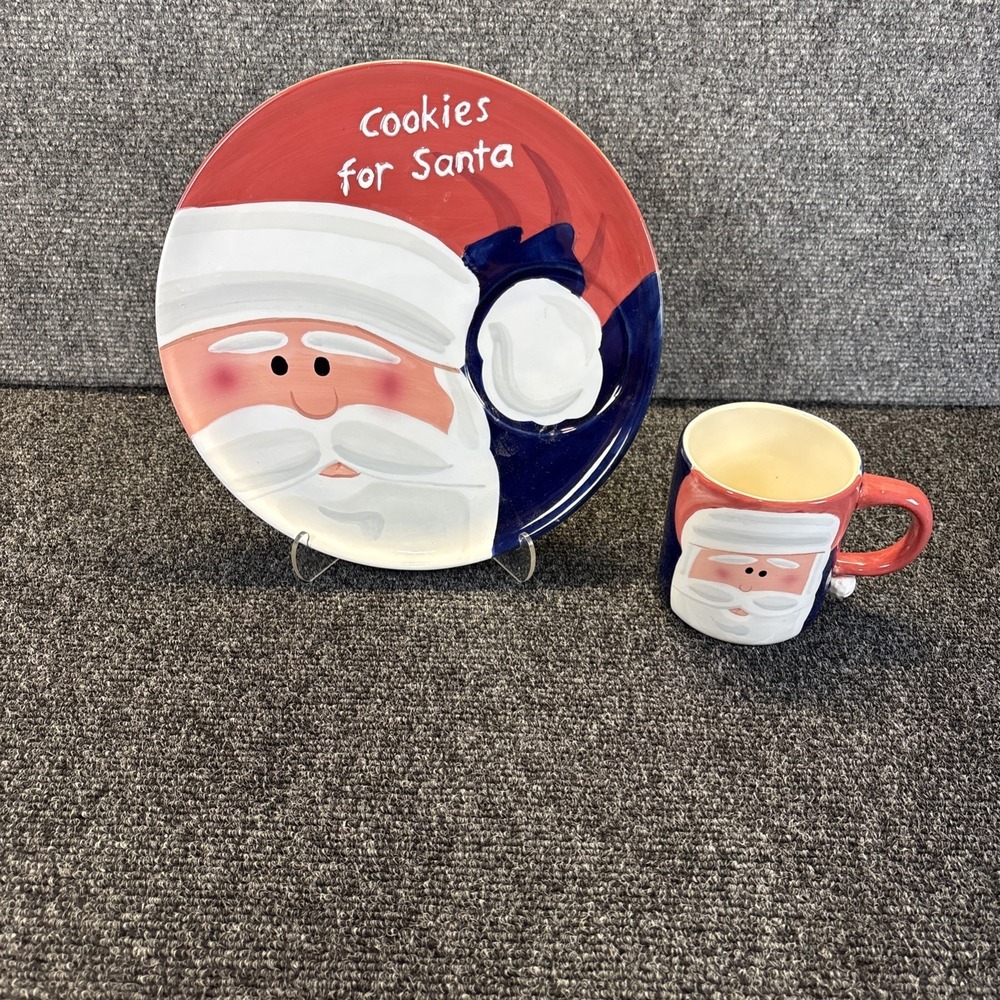 Make the Season Bright~Cookies & Mild for Santa Plate & Mug